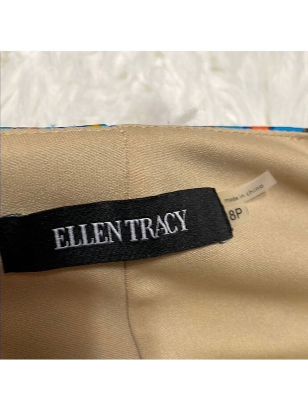 Ellen Tracy Multi Color Sheath Dress Sz 8P - Picture 9 of 14